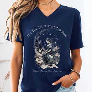 It's the Dark That Teaches the Stars to Shine Poe Inspired V-neck