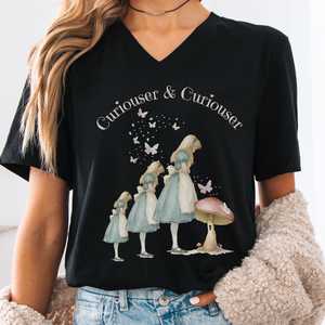 Curiouser and Curiouser Alice V-neck