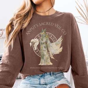 Greek Mythology Shirts Greek Gods Shirts: Anputs Sacred Veil Co Egyptian Mythology Long Sleeve Tee