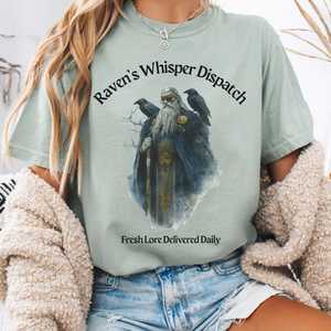 Norse Mythology Shirts Norse Tshirts Norse God Clothing: Raven's Whisper Dispatch Fresh Lore Delivered Daily Norse God Shirt