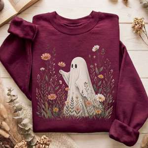 Sweatshirts Only: Wildflower Ghost Halloween Sweatshirt
