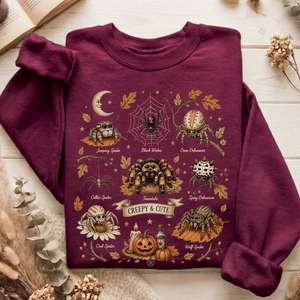 Sweatshirts Only: Creepy & Cute Arachnids Halloween Sweatshirt