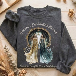 Zodiac Birth Month: Gemini's Enchanted Mirror Zodiac Sweatshirt