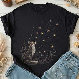 All T Shirts: Fox and Fireflies T-Shirt