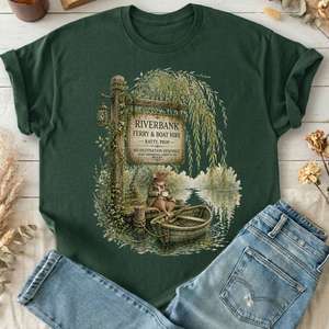 All T Shirts: Riverbank Ferry and Boat Hire Wind in the Willows T-Shirt