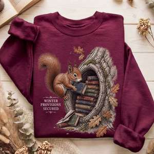 Sweatshirts Only: Winter Provisions Secured Squirrel Literary Sweatshirt