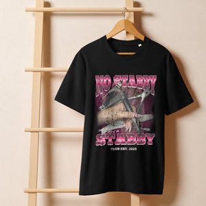 NO STABBY CLUB Vintage Tee (Black/Pink) - The Nail Vault Nail Salon and Training