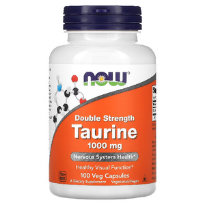 NOW Foods Taurine Double Strength 1000mg 100 Veg Capsules – TheNatural.Kiwi