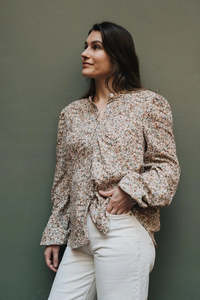 Flowers Blouse - Maternity & Nursing
