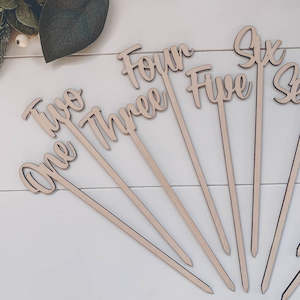 Wedding Decor: Table Numbers - Laser Cut