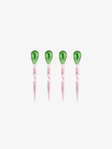 Kitchen Table: Broste Swirly Teaspoon Pink/Green