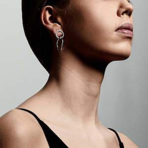 Womens Clothing: Garcelle Earrings - Crystal - Silver Plated