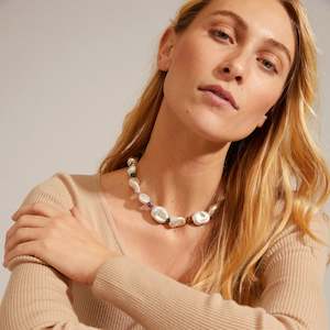 Rhythm Pearl Necklace  - Silver Plated