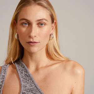 Womens Clothing: Julita Recycled Hoop Earrings - Silver Plated