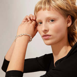 Womens Clothing: Pace Recycled Chunky Bracelet  - Silver Plated