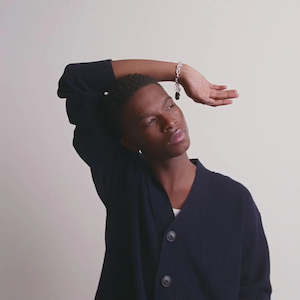 Charm Black Agate Charm - Silver Plated - Black