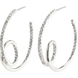 Jewellery 1: Cherished Earrings - Silver Plated - Crystal