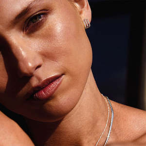 Kaylee Earrings - Silver Plated - Crystal