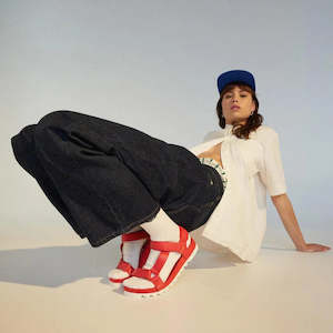 Sandal Tooth Wedge Fiesta Red