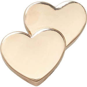 Jibbitz: Jibbitz Gold Double Heart