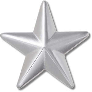Jibbitz Silver Star Badge
