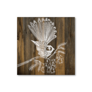 New Zealand Prints: Dark Plywood Art Block