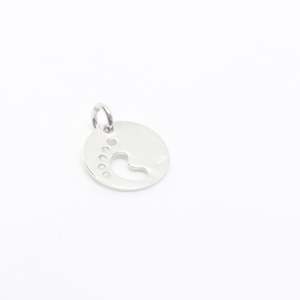 Footprint Silver Charm