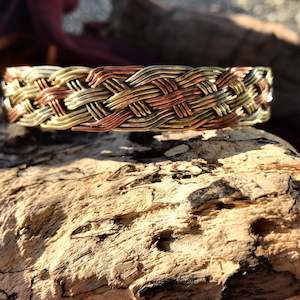 3 Metal Wire Knot Woven Bangle