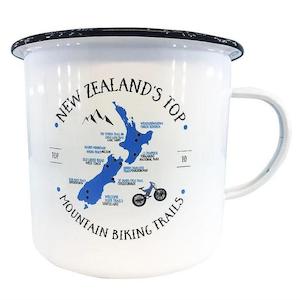 Mountain Biking Enamel Mug