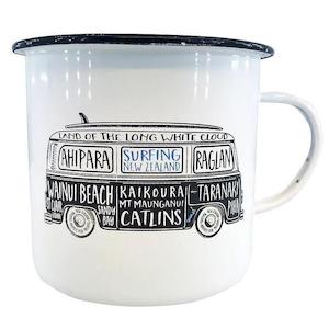 NZ Surfing Enamel Mug