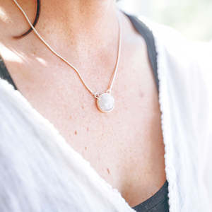 Adana Gemstone Round Sterling Silver Necklace