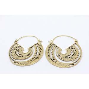 Brass And Silver Plated Earrings: Dragon Brass Earrings