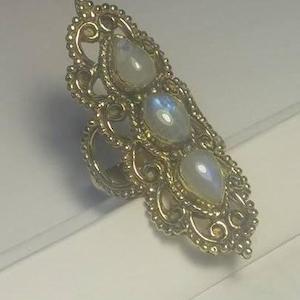 Brass And Silver Plated Rings: Ella Stone Brass Ring