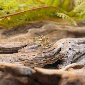 Brass And Silver Plated Rings: Aztec Spear Flower Brass Rings