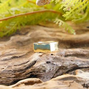 Hugo Square Brass Rings