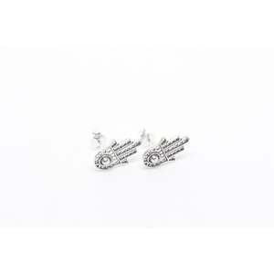 Silver Earrings 1: Hamsa Silver Studs