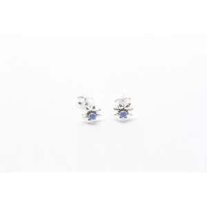 Silver And Gemstone Earrings: Von Silver Studs