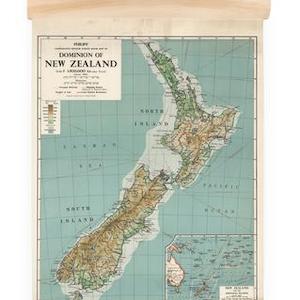NZ Dominion Map Wall Chart