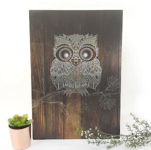 Wall Art 1: Morepork Large ACM Wall Art