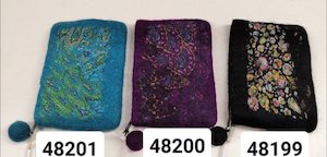 Cotton and Wool Felted Purse