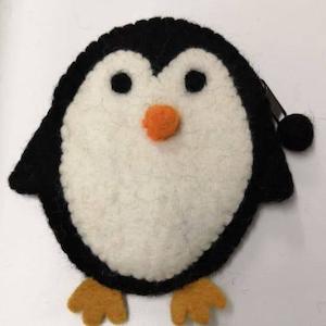 Wallets Purses Pouches: Felted Wool Penguin Purse