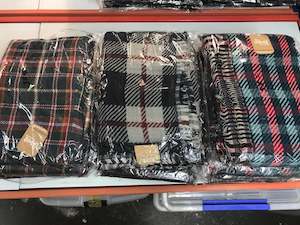 Trevor Acrylic Check Shawls