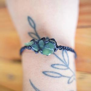 Greenstone Macrame Bracelet