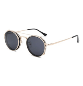 Sunglasses: Moa Round Clip on Sunnies (P)