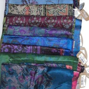 Panelled Posy 100% Silk Scarf