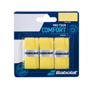 Padel Accessories: Babolat Pro Tour Comfort Overgrip - YELLOW (3 pack)