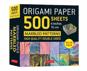 Origami Paper Sheets Value Pack: 500 Marbled Patterns