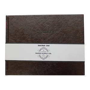 Notebooks Journals Notepads: OSC Vintage Guest Book Brown