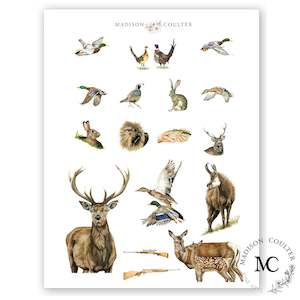 Hunting Stickers by Madison Coulter - per sheet