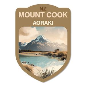 Decoupage Scrapbooking: Sticker: Aoraki, Mount Cook